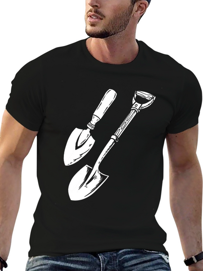 Gardening Shovel T-Shirt - Black Graphic Tee
