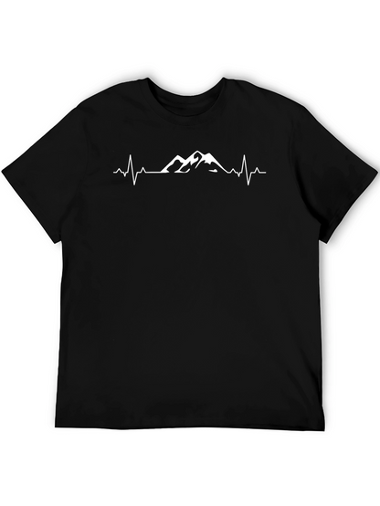 Mountain Heartbeat Black T-Shirt