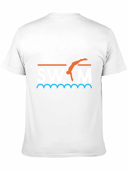 Just Swim T-Shirt - Black Graphic Tee