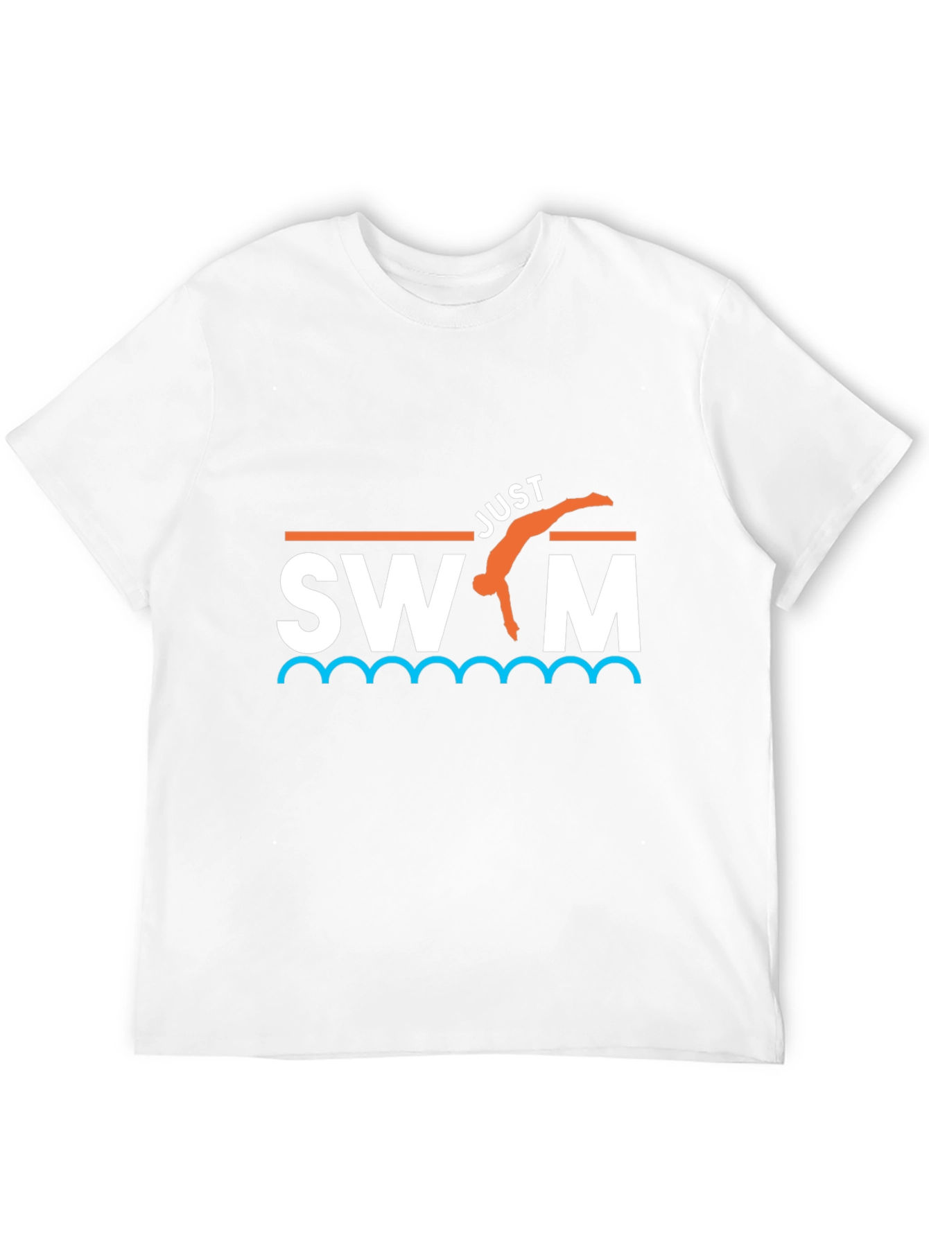 Just Swim T-Shirt - Black Graphic Tee