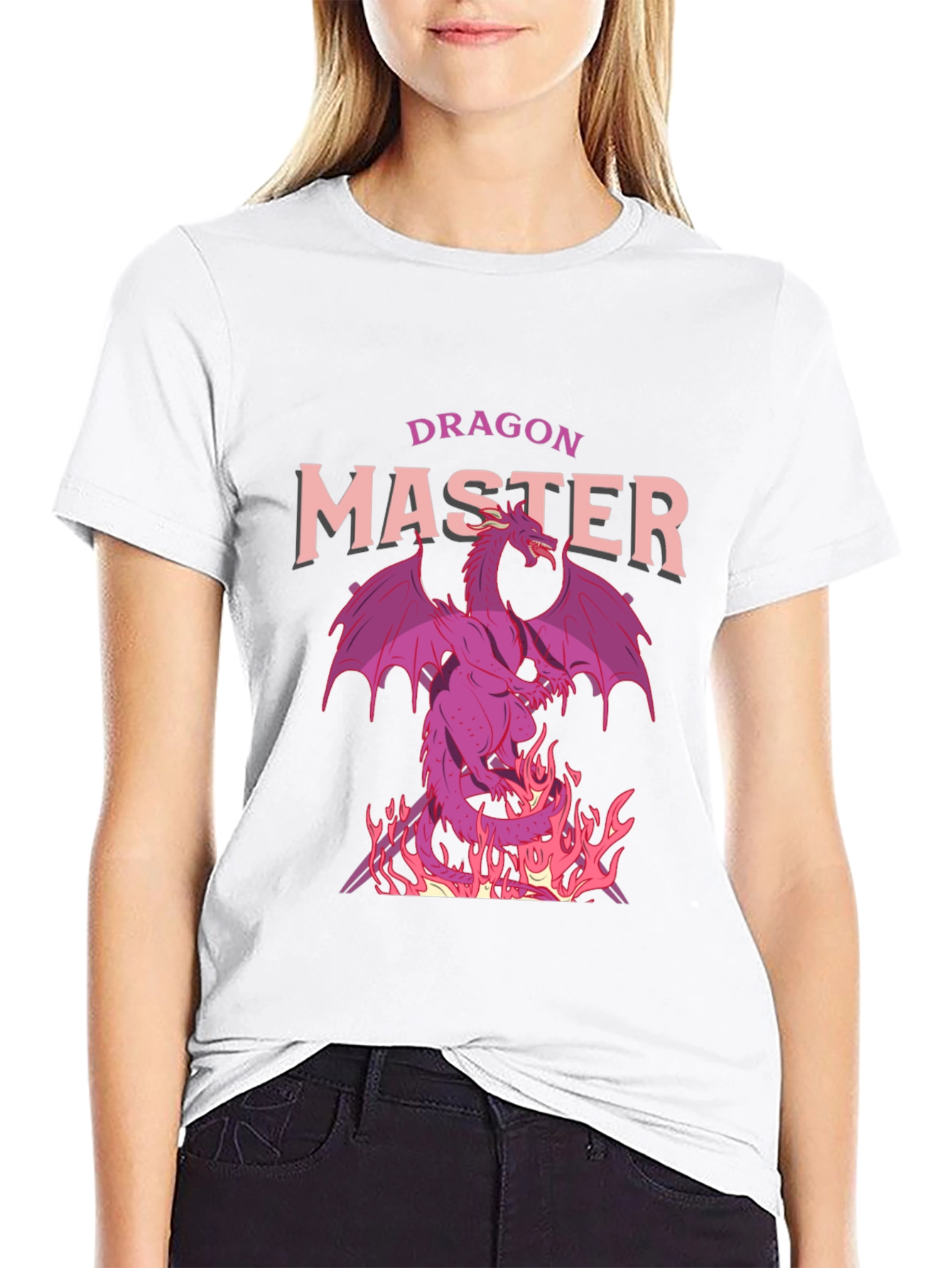 Dragon Master Graphic Tee - Black Cotton T-Shirt
