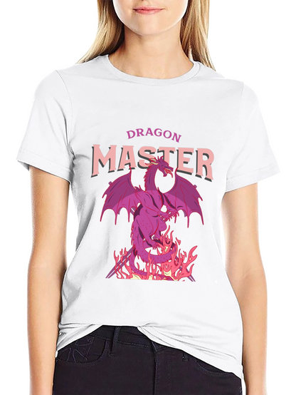 Dragon Master Graphic Tee - Black Cotton T-Shirt
