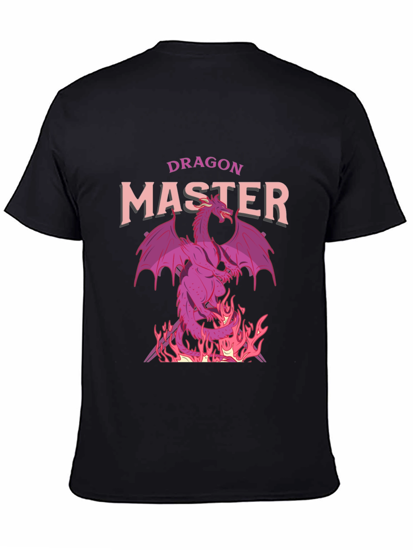 Dragon Master Graphic Tee - Black Cotton T-Shirt