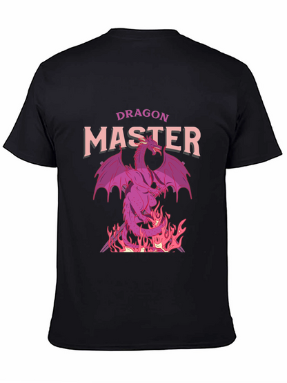 Dragon Master Graphic Tee - Black Cotton T-Shirt