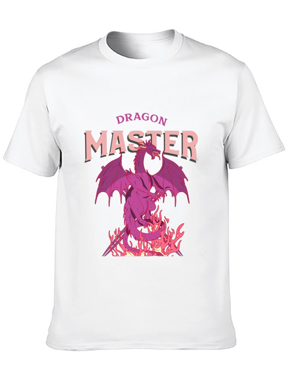 Dragon Master Graphic Tee - Black Cotton T-Shirt