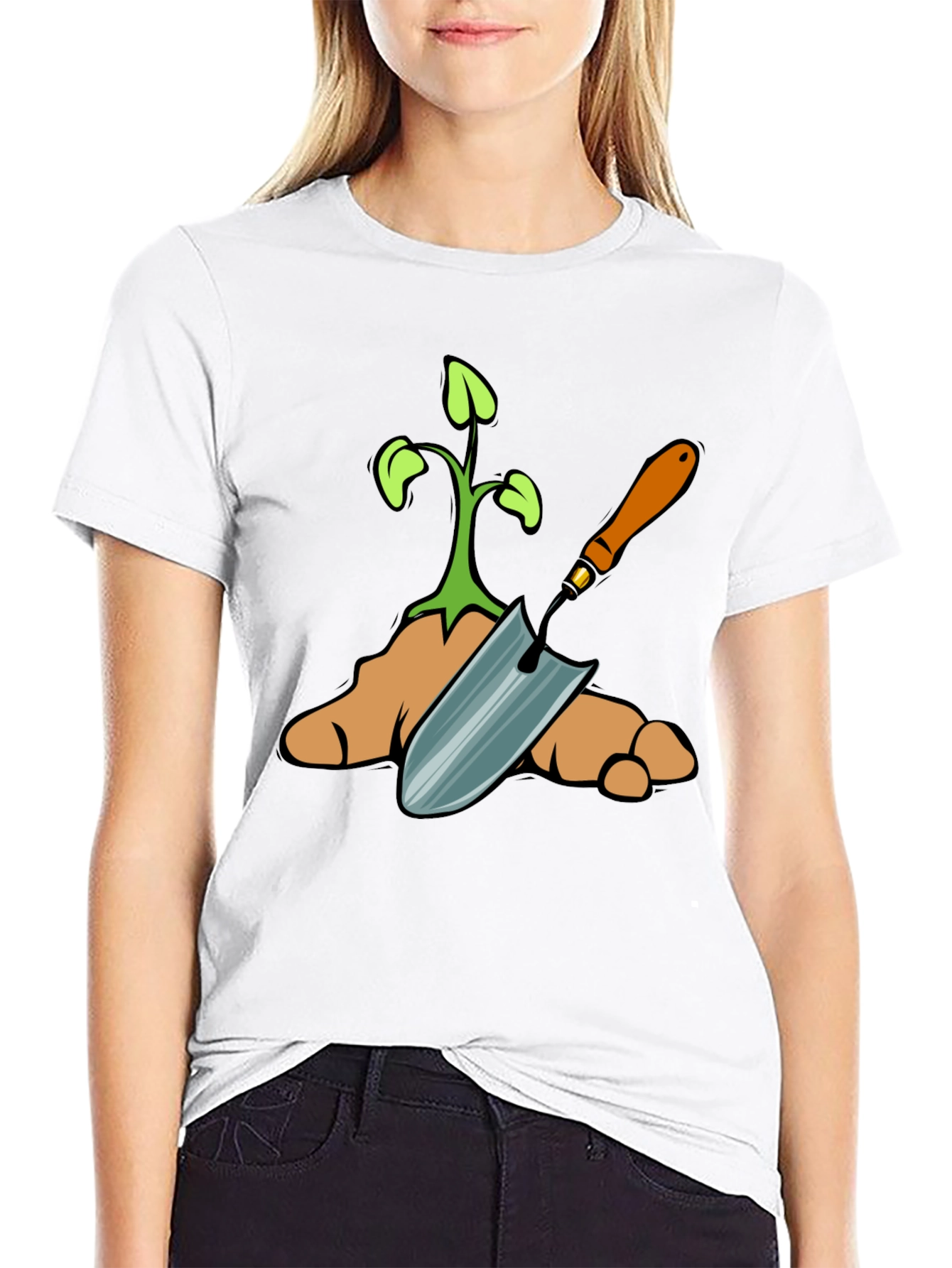Gardeners Sprout Graphic Tee - Black Cotton T-Shirt