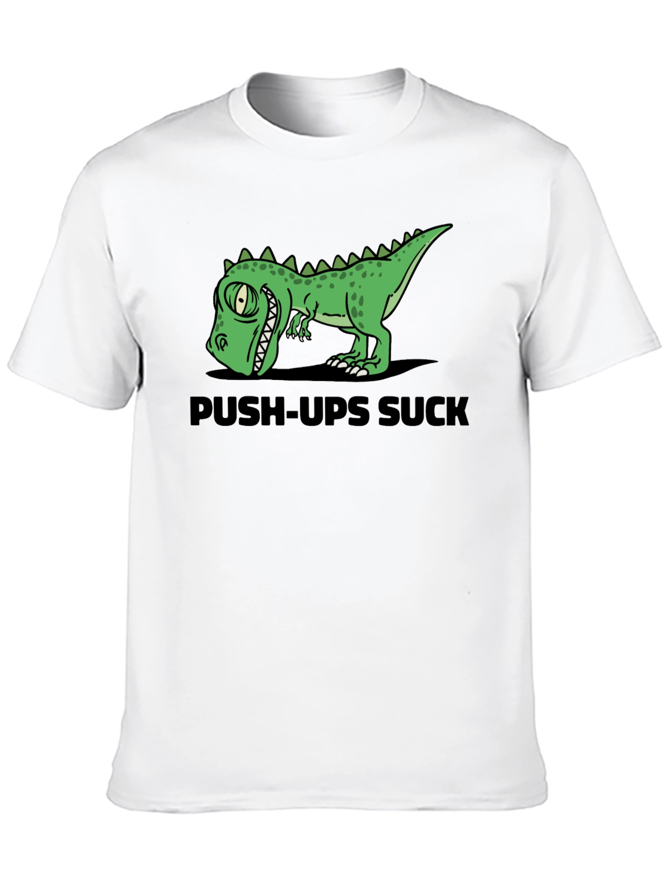 Push-Ups Suck Dino Graphic T-Shirt