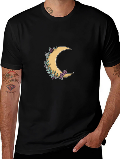 Crescent Moon & Crystal Graphic Tee