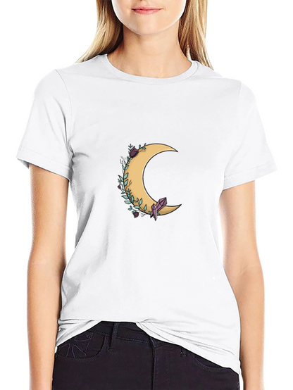 Crescent Moon & Crystal Graphic Tee
