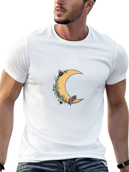 Crescent Moon & Crystal Graphic Tee