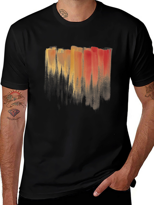 Abstract Brushstroke T-Shirt - Artistic Mens Tee