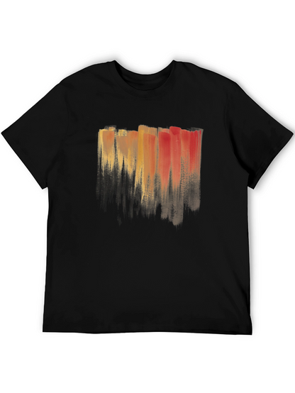Abstract Brushstroke T-Shirt - Artistic Mens Tee