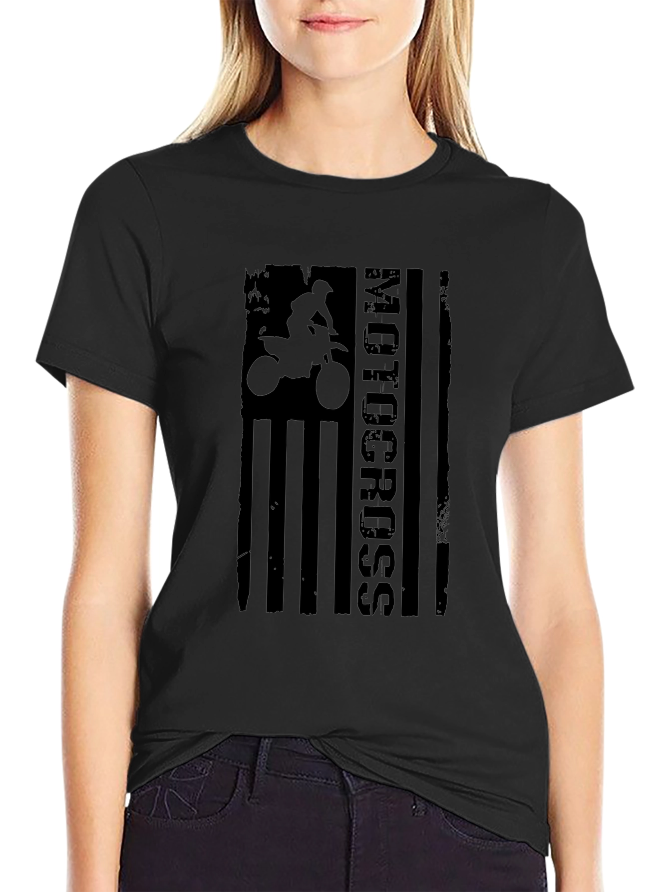Motocross Graphic T-Shirt - Black Cotton Tee