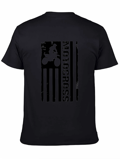 Motocross Graphic T-Shirt - Black Cotton Tee