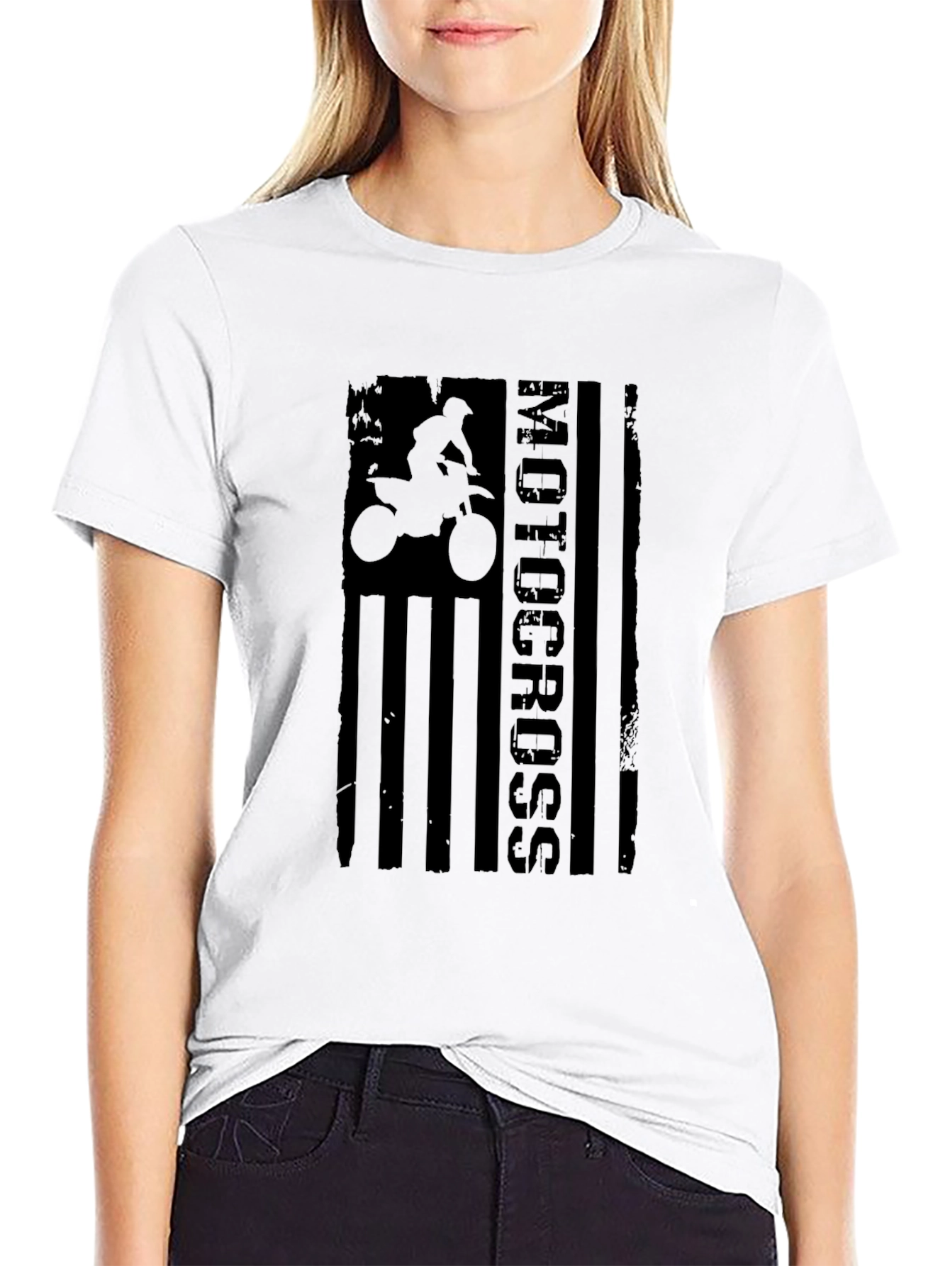 Motocross Graphic T-Shirt - Black Cotton Tee