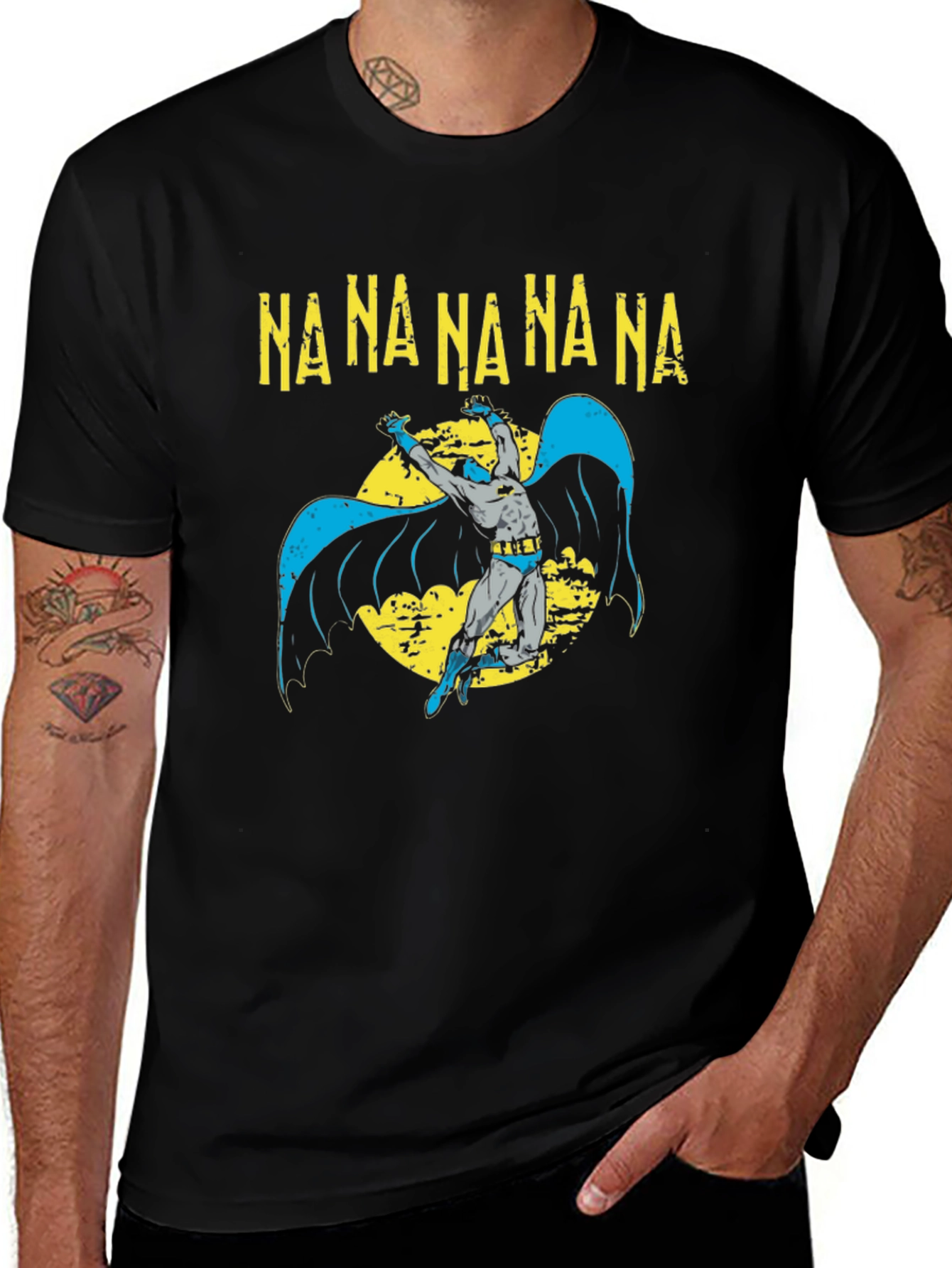 Batman Comic Style Black T-Shirt