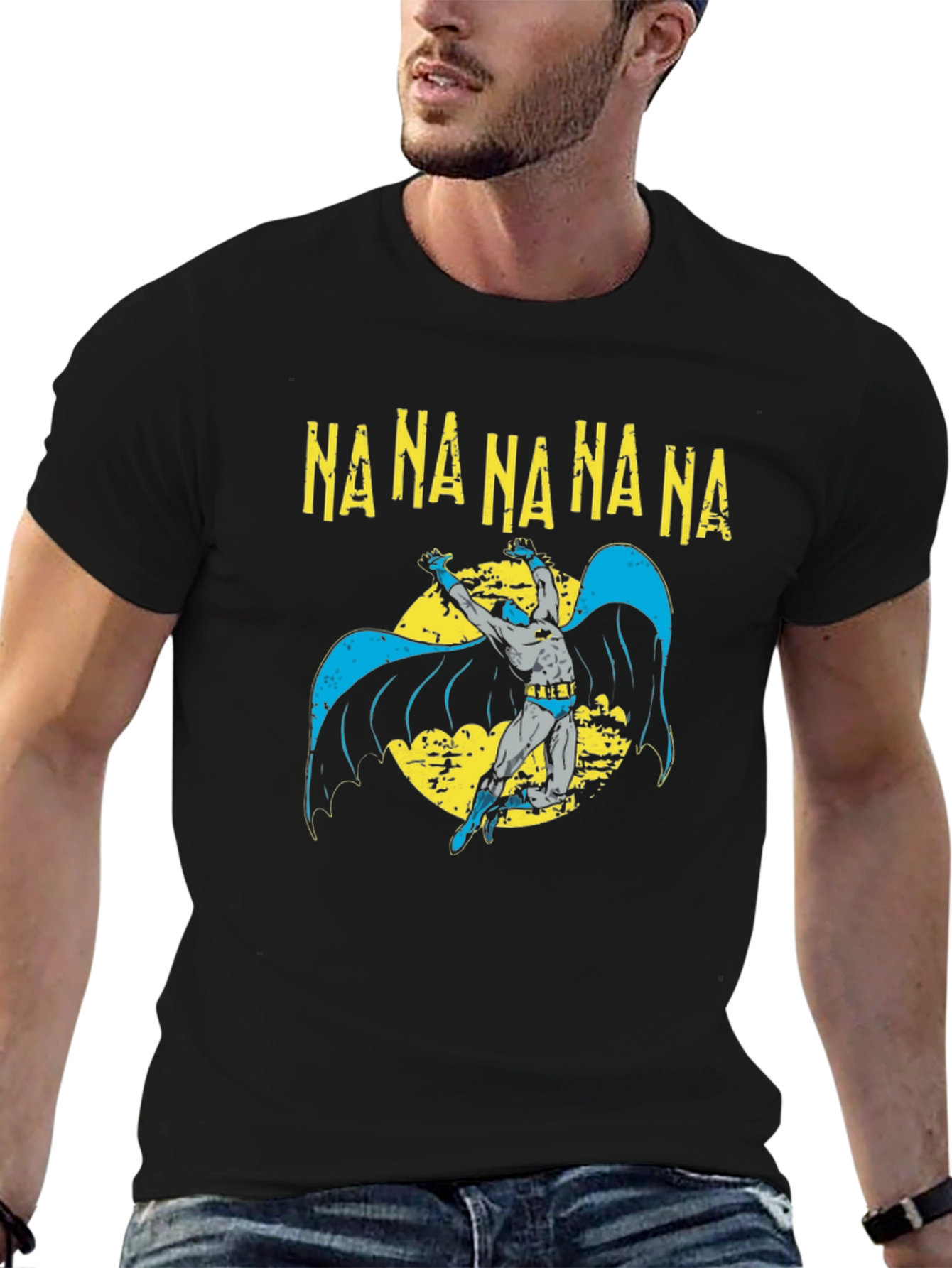 Batman Comic Style Black T-Shirt