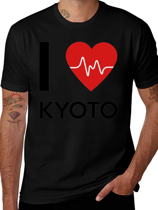 I Heart Kyoto Graphic Tee - Trendy City Souvenir T-Shirt