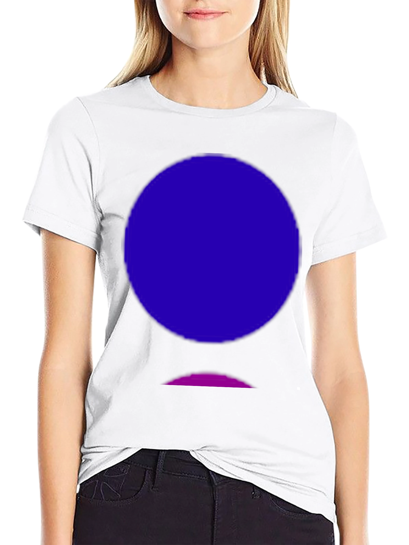 Abstract Graphic Tee - Black Cotton Blend