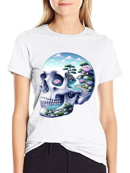 Skull Zen Garden T-Shirt - Unique Graphic Tee
