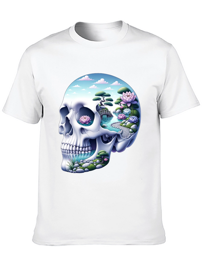 Skull Zen Garden T-Shirt - Unique Graphic Tee