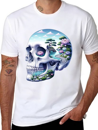 Skull Zen Garden T-Shirt - Unique Graphic Tee