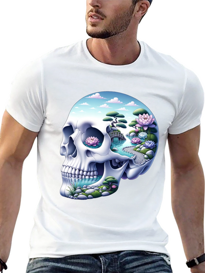 Skull Zen Garden T-Shirt - Unique Graphic Tee