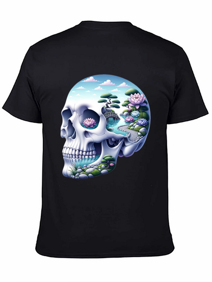 Skull Zen Garden T-Shirt - Unique Graphic Tee
