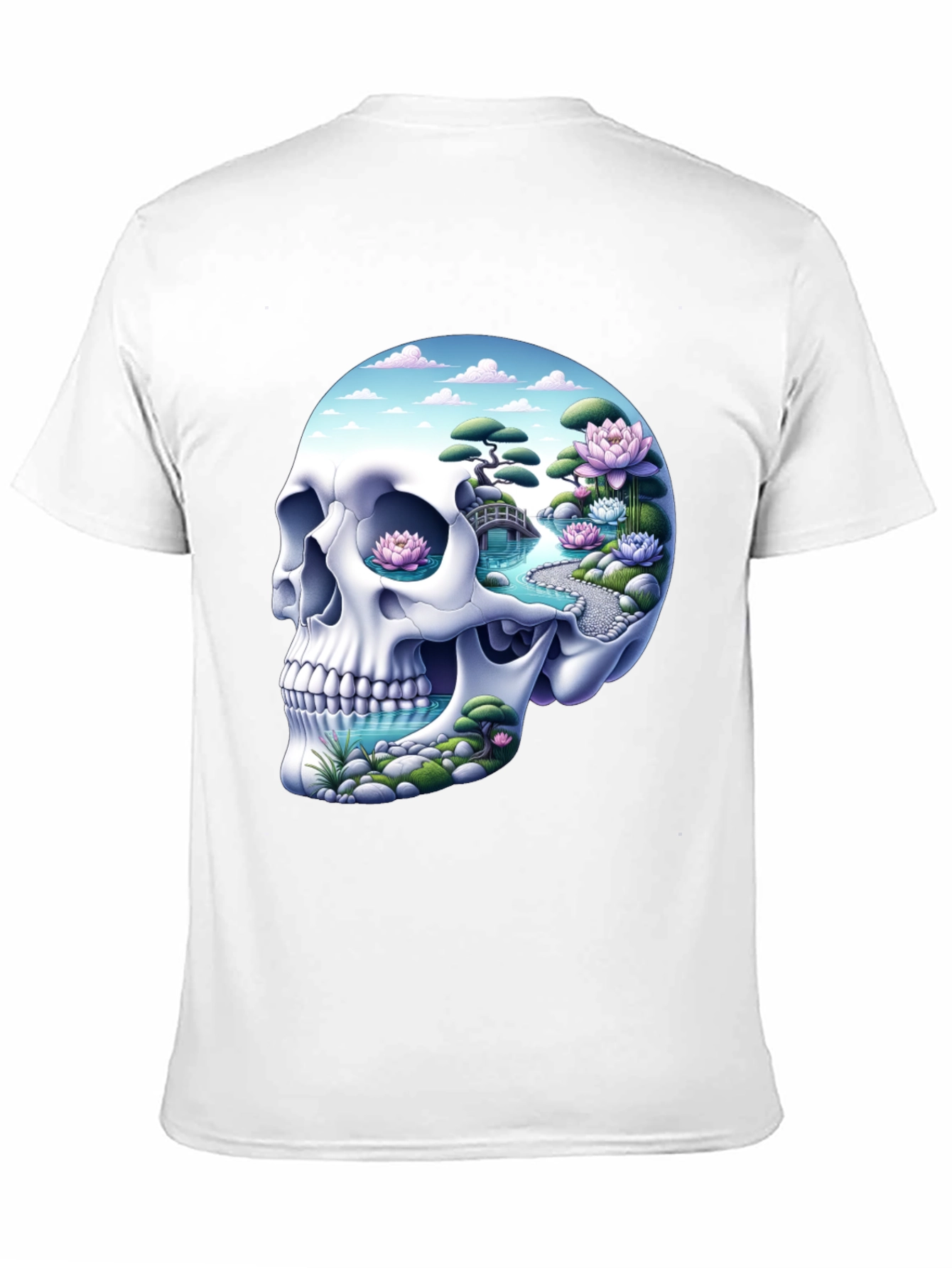 Skull Zen Garden T-Shirt - Unique Graphic Tee