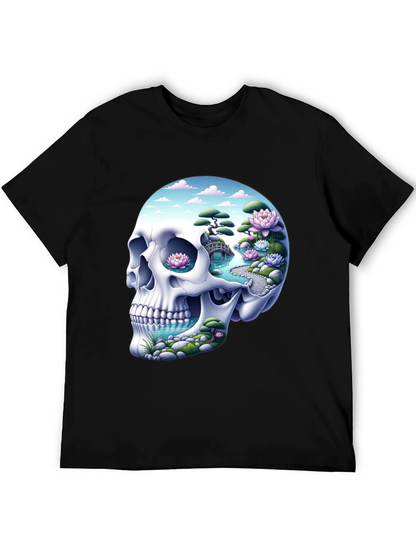 Skull Zen Garden T-Shirt - Unique Graphic Tee