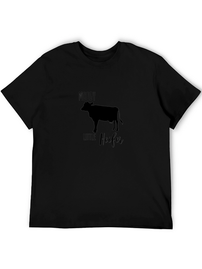 Moody Little Heifer Black Tee