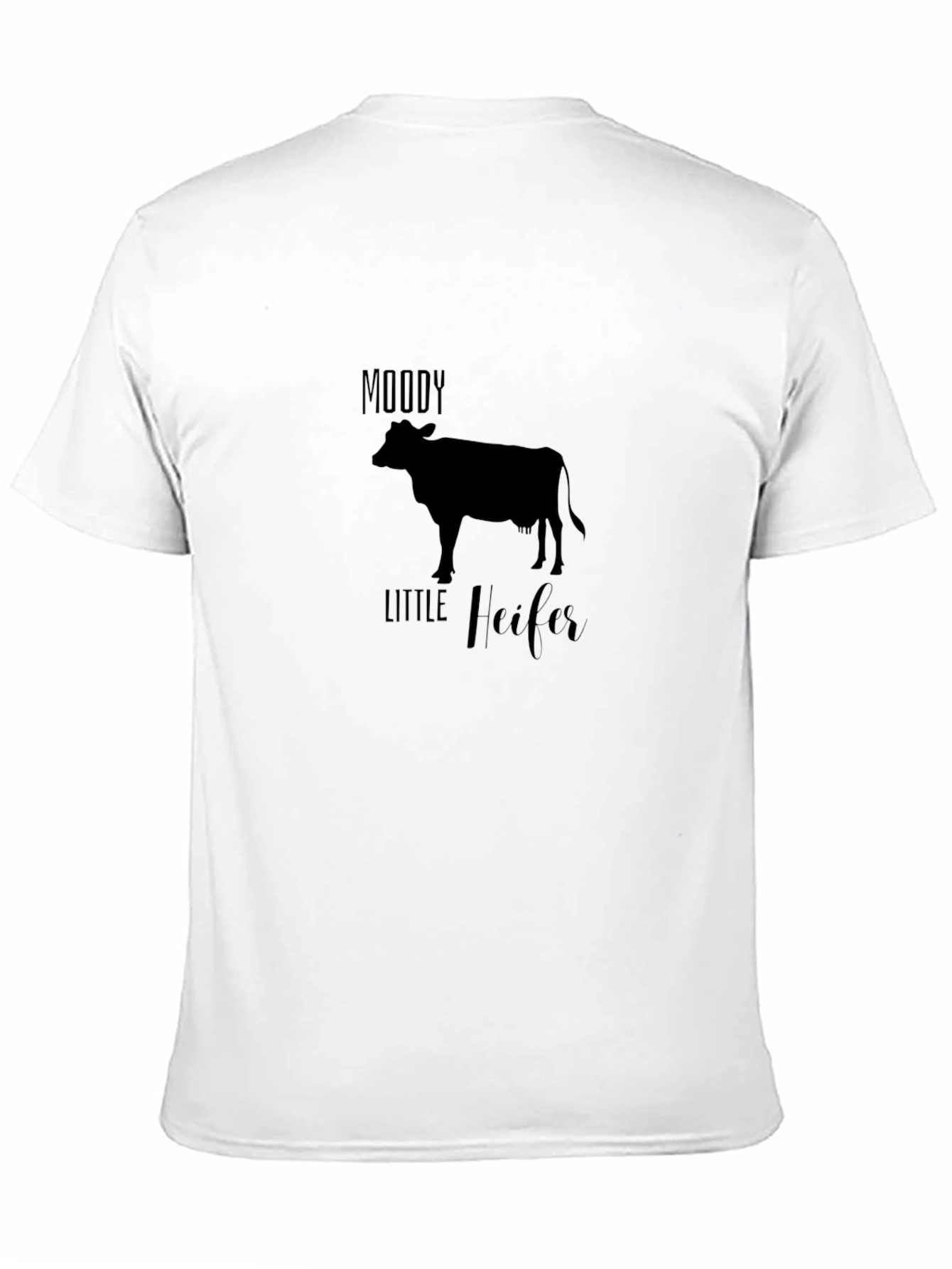 Moody Little Heifer Black Tee