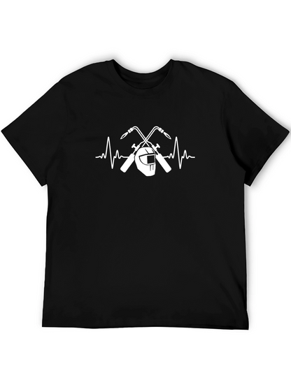 Welder Heartbeat T-Shirt - Black