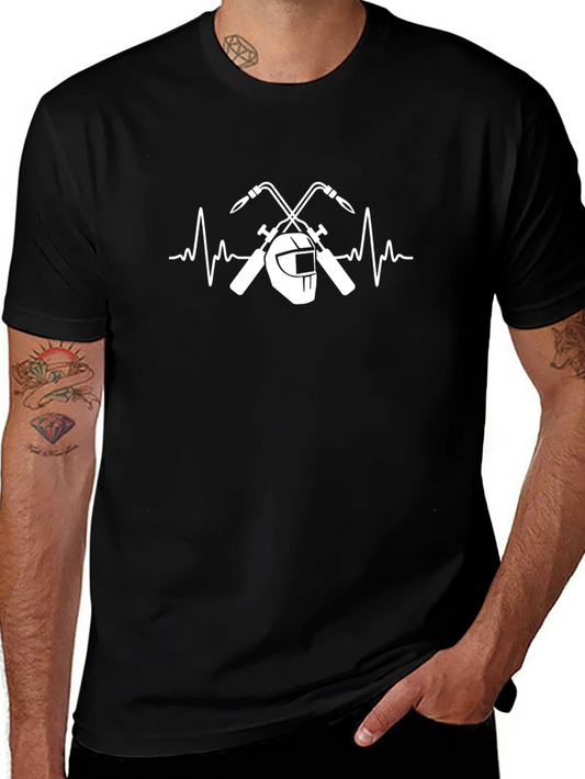 Welder Heartbeat T-Shirt - Black