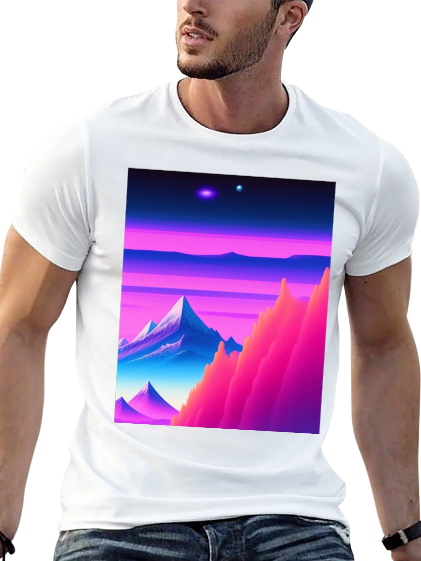 Synthwave Landscape Graphic T-Shirt