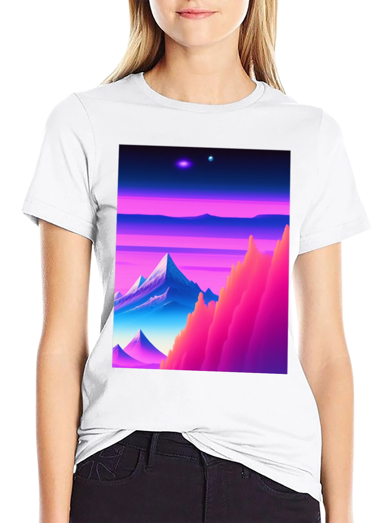 Synthwave Landscape Graphic T-Shirt