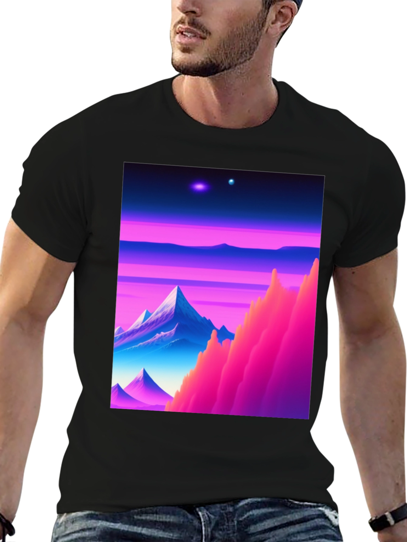 Synthwave Landscape Graphic T-Shirt