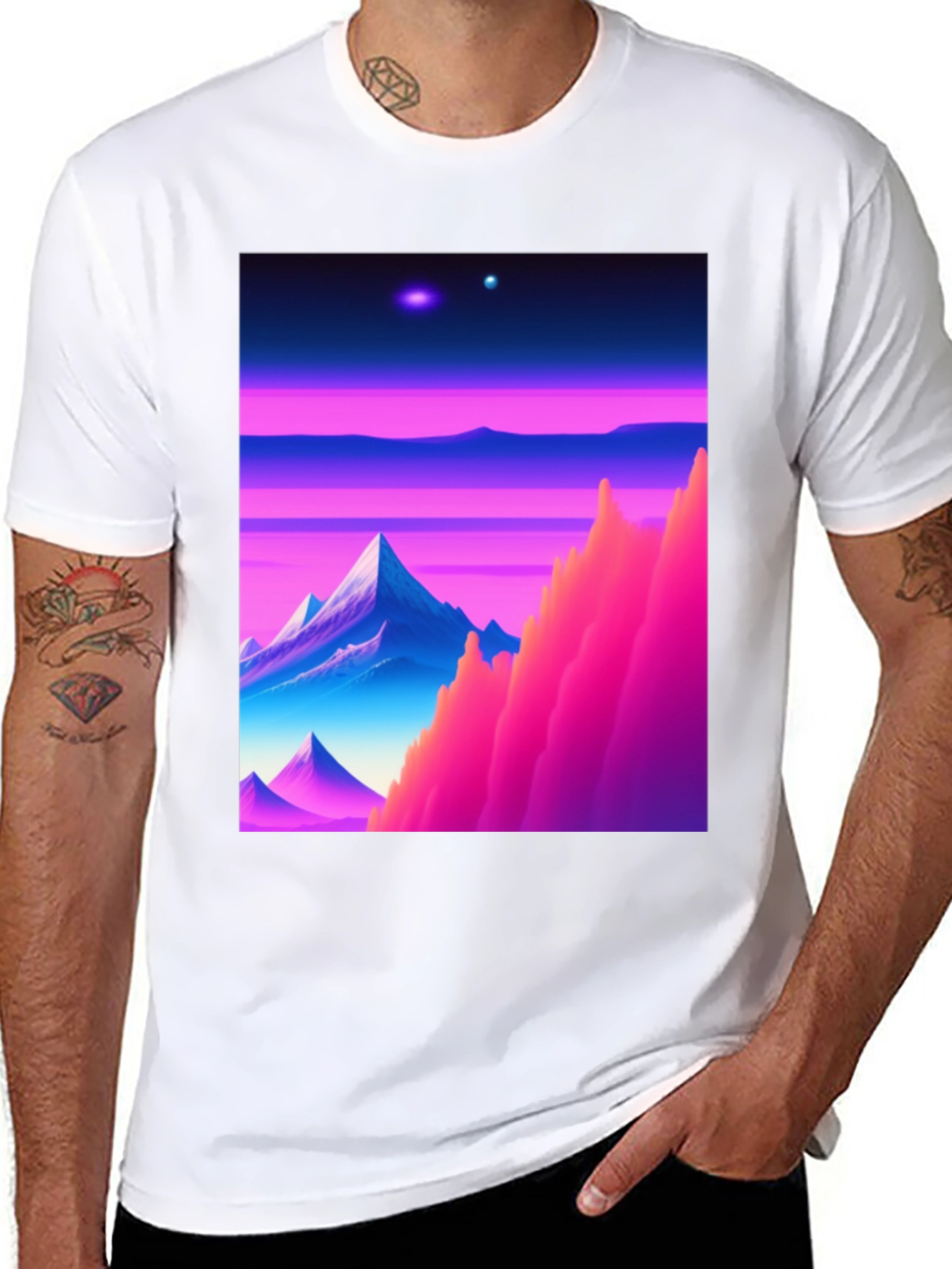Synthwave Landscape Graphic T-Shirt