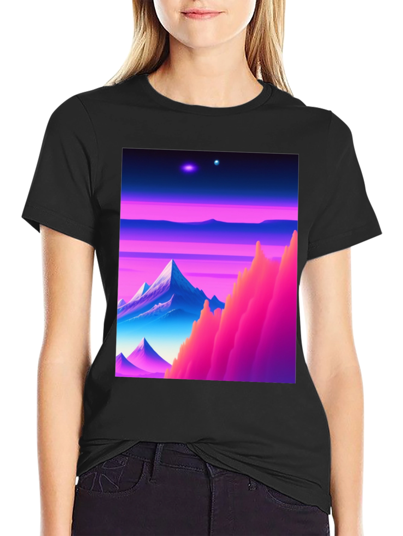 Synthwave Landscape Graphic T-Shirt