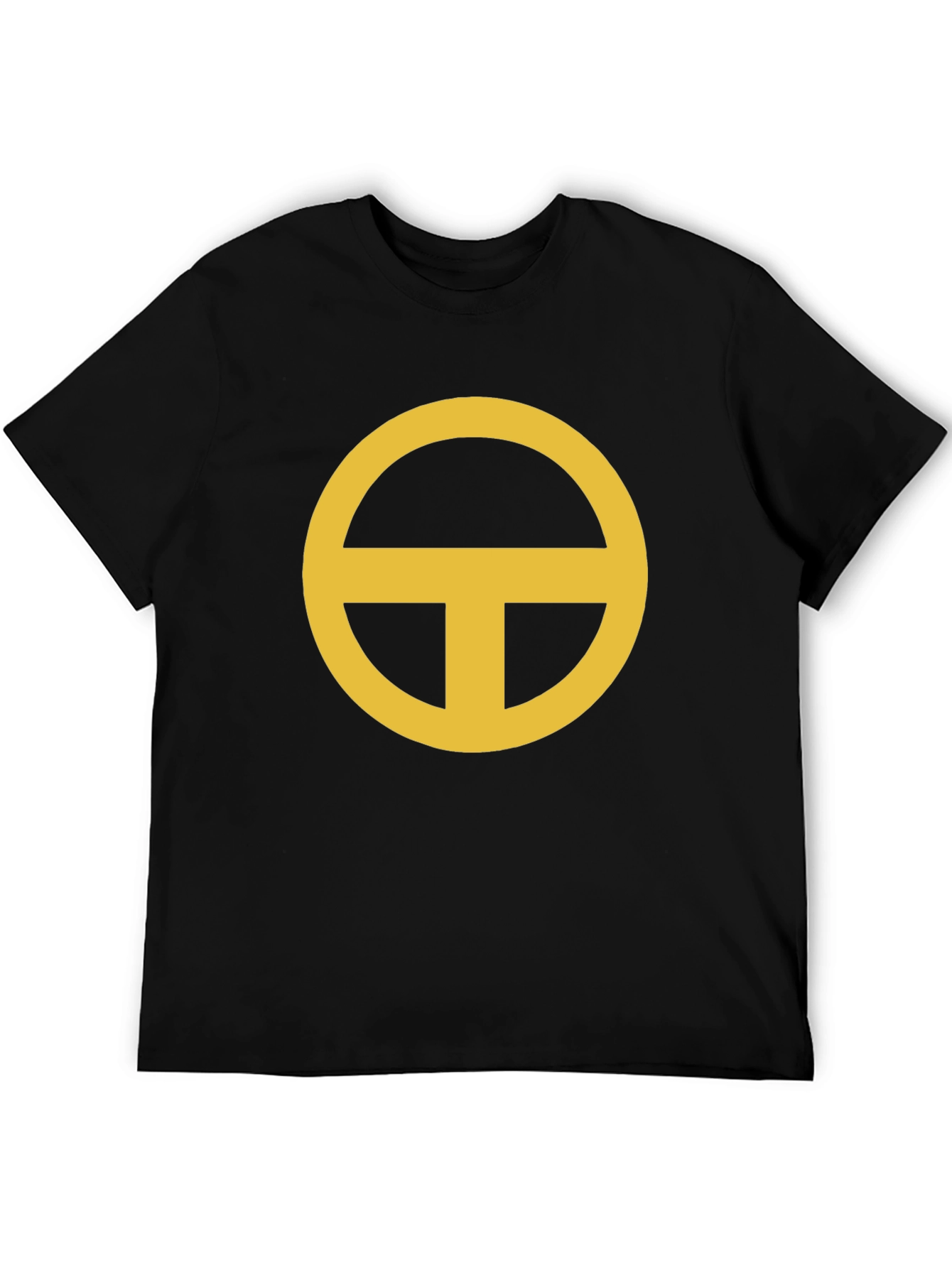Black T-Shirt with Gold Circle-T Design