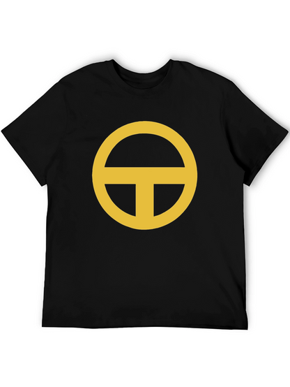 Black T-Shirt with Gold Circle-T Design