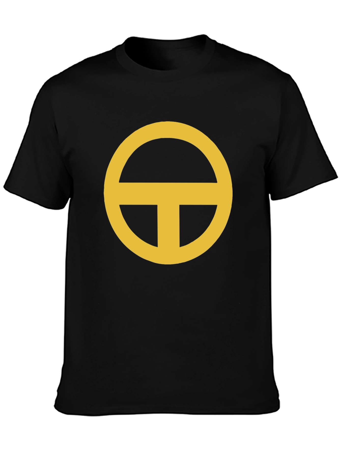 Black T-Shirt with Gold Circle-T Design