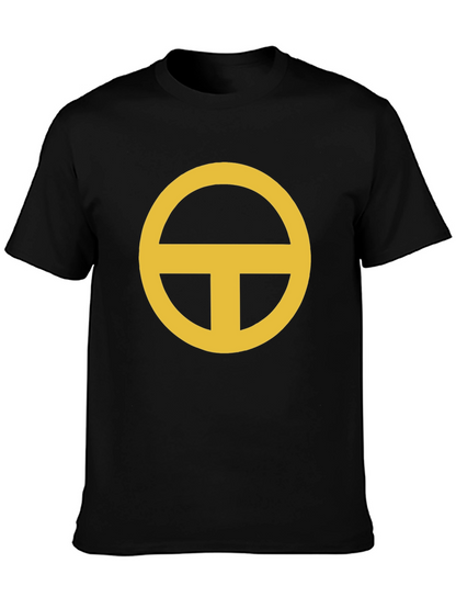 Black T-Shirt with Gold Circle-T Design