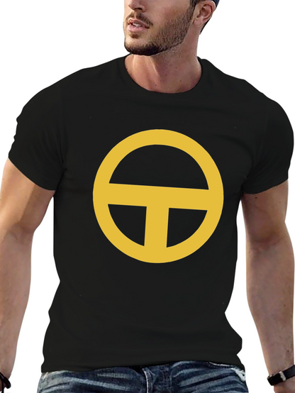 Black T-Shirt with Gold Circle-T Design