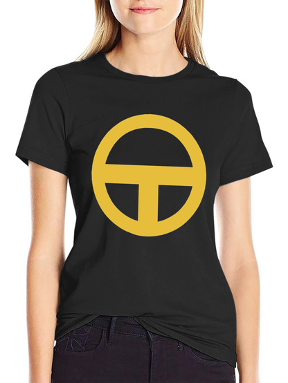 Black T-Shirt with Gold Circle-T Design