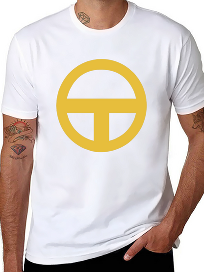 Black T-Shirt with Gold Circle-T Design
