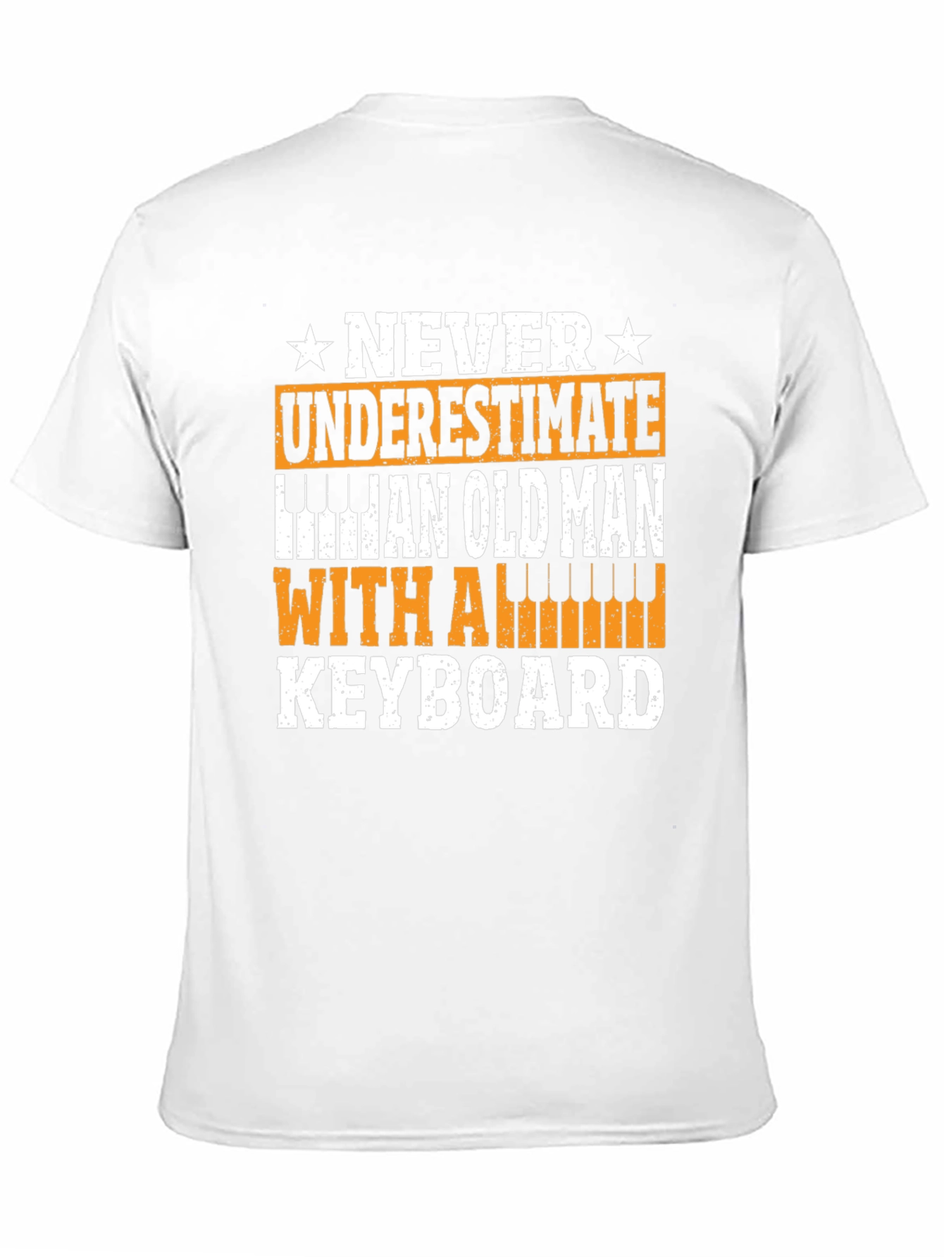 Never Underestimate Old Man Keyboard T-Shirt