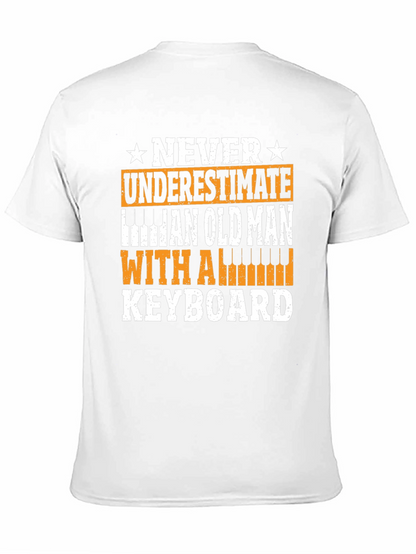 Never Underestimate Old Man Keyboard T-Shirt