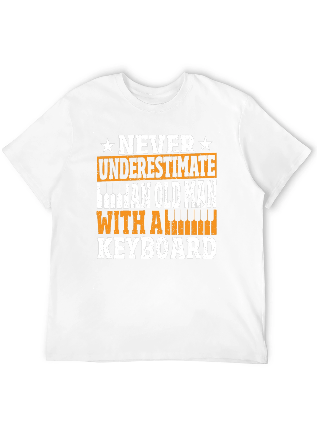 Never Underestimate Old Man Keyboard T-Shirt