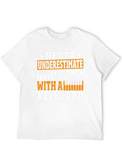 Never Underestimate Old Man Keyboard T-Shirt